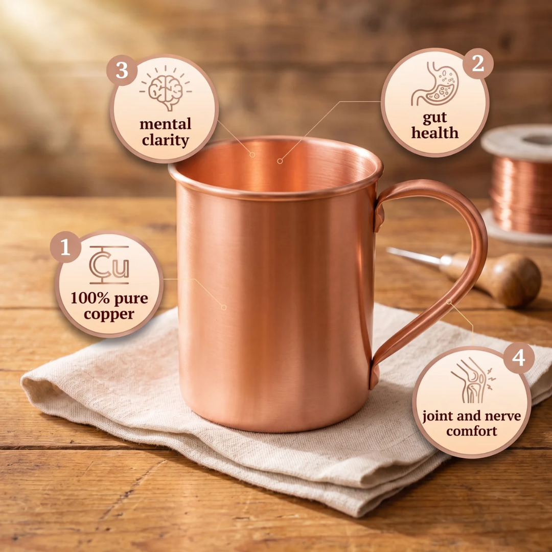 Zélia Cobre Caneca Lisa 400 ml