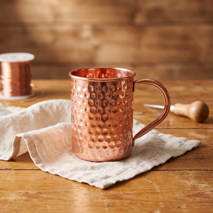 Zélia Cobre Caneca Martelada 400 ml