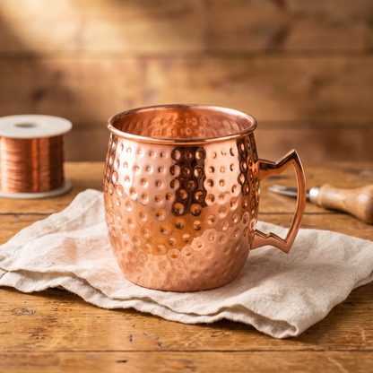 Zélia Cobre Caneca Martelada 350 ml