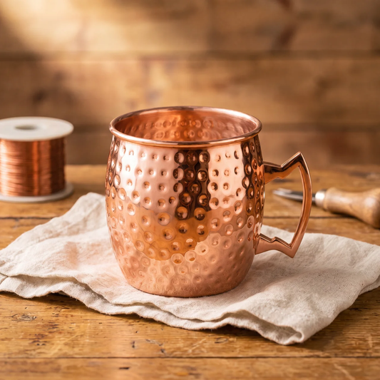 Zélia Cobre Caneca Martelada 350 ml