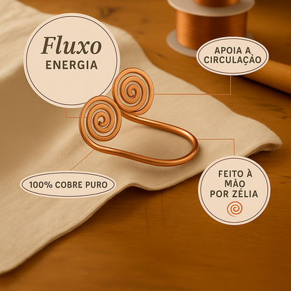 Zélia Cobre Espiral de Mão Fluxo