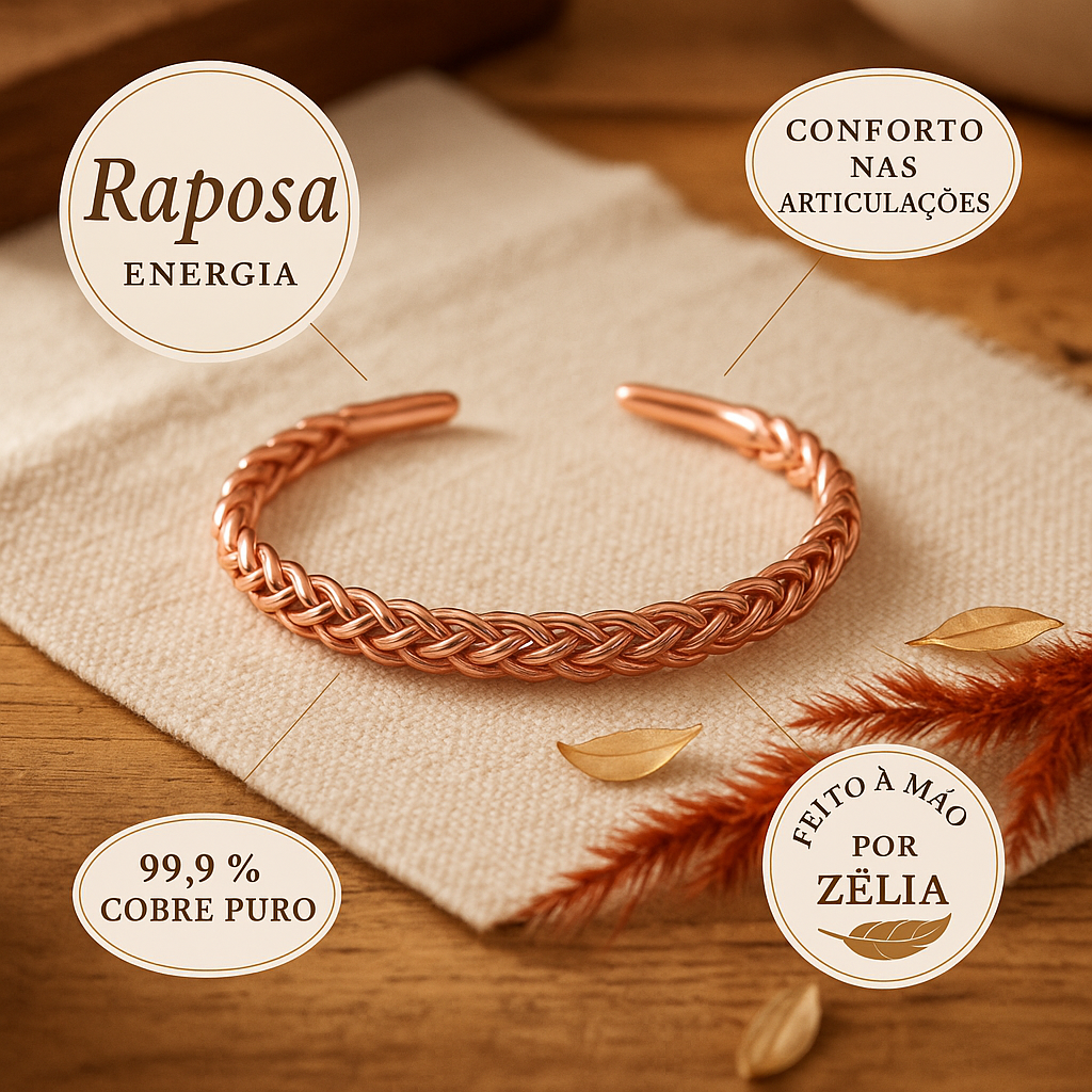 Zélia Cobre Pulseira Raposa