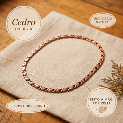 Zélia Cobre Colar Cedro