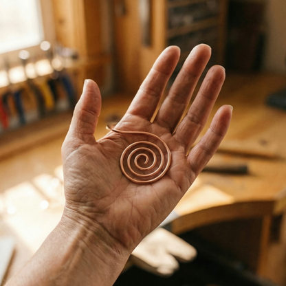 Zélia Cobre Espiral de Mão Fluxo
