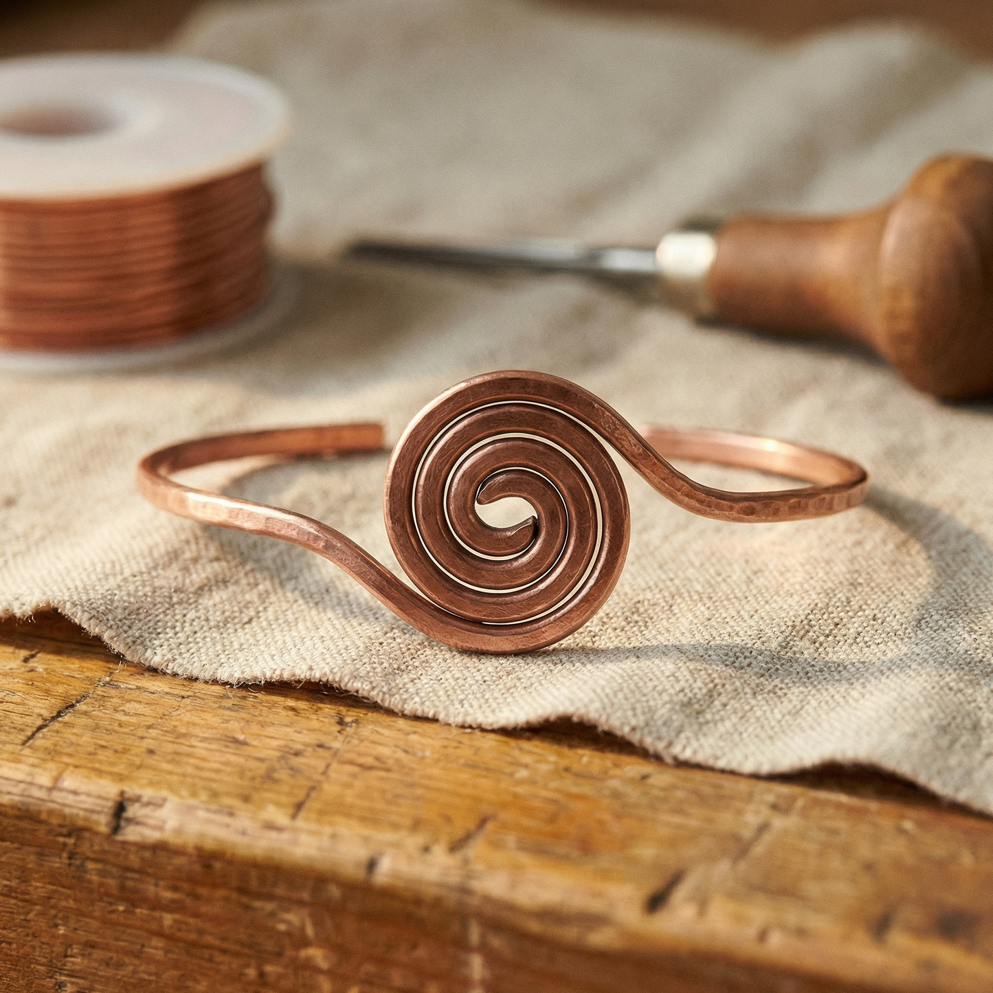 Zélia Cobre Tornozeleira Espiral