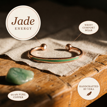 Zélia Cobre Pulseira Jade