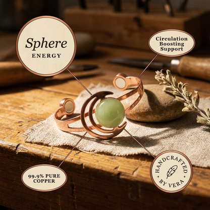 Zélia Cobre Pulseira Esfera Verde