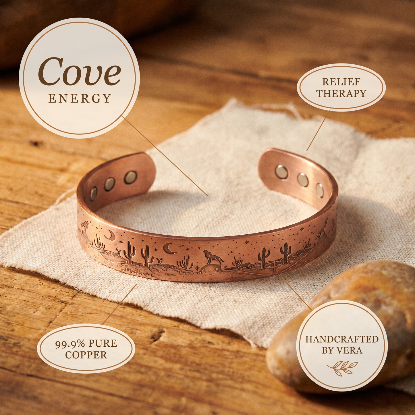 Zélia Cobre Pulseira Enseada