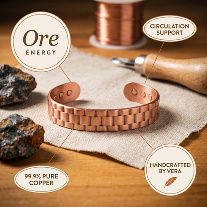 Zélia Cobre Pulseira Masculino Minério