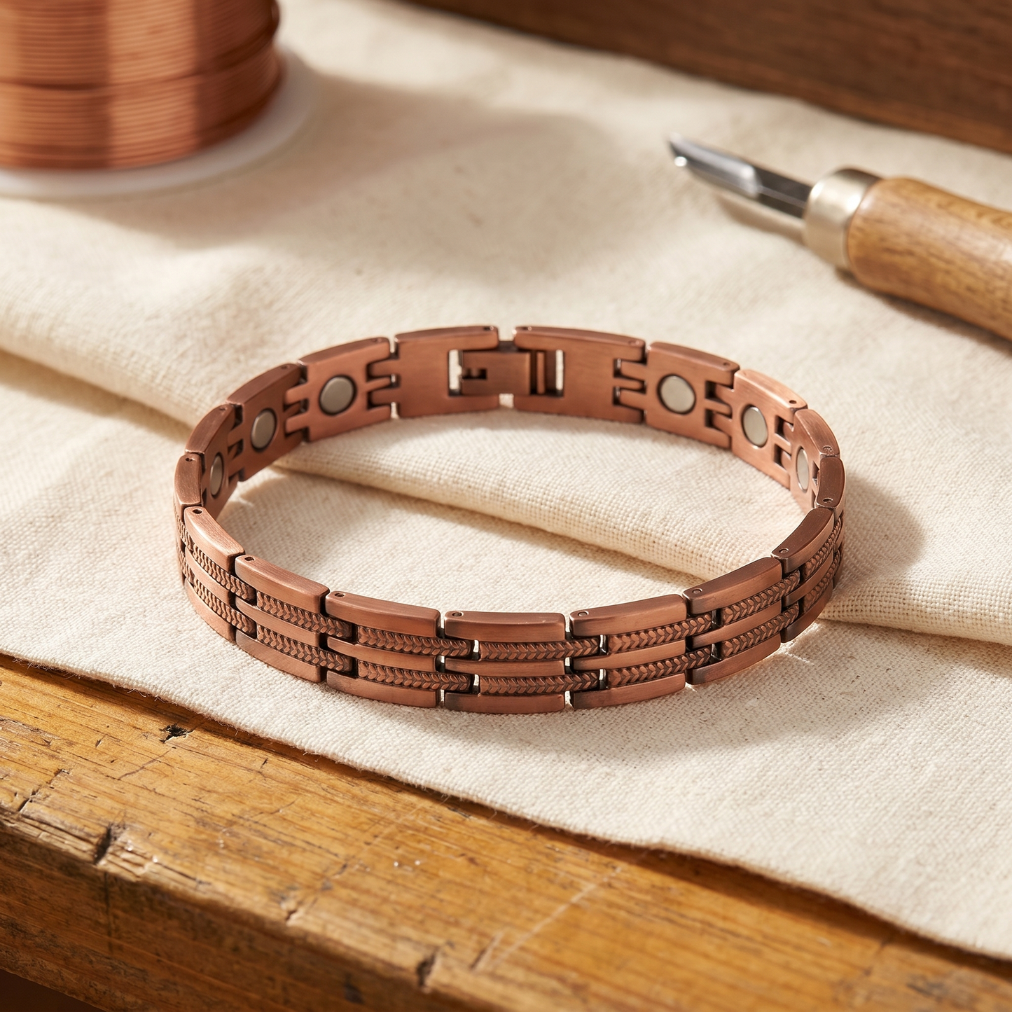Zélia Cobre Pulseira Masculino Pico